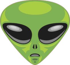 Green Alien bumper sticker