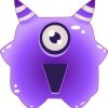 Purple Alien bumper sticker