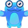 Blue Hug Alien bumper sticker