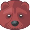 bear face bumper sticker