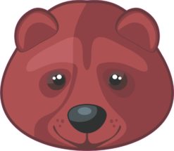 bear face bumper sticker
