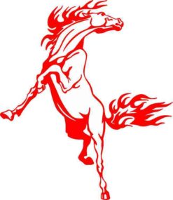 Red Rearing Horse bumper sticker