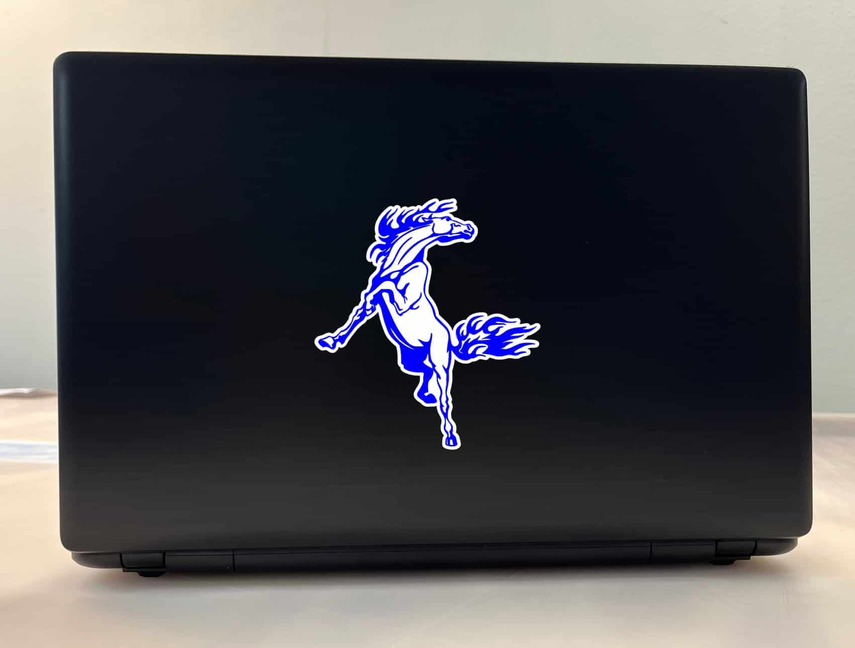 4.5in x 5in Blue Rearing Horse Sticker Vinyl Animal Bumper Decal Stickers - Image 3