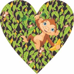 Monkey Heart bumper sticker