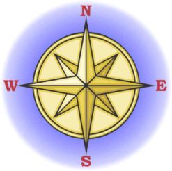 Compass Bumper Sticker