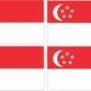 Singapore Flag bumper sticker