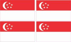 Singapore Flag bumper sticker