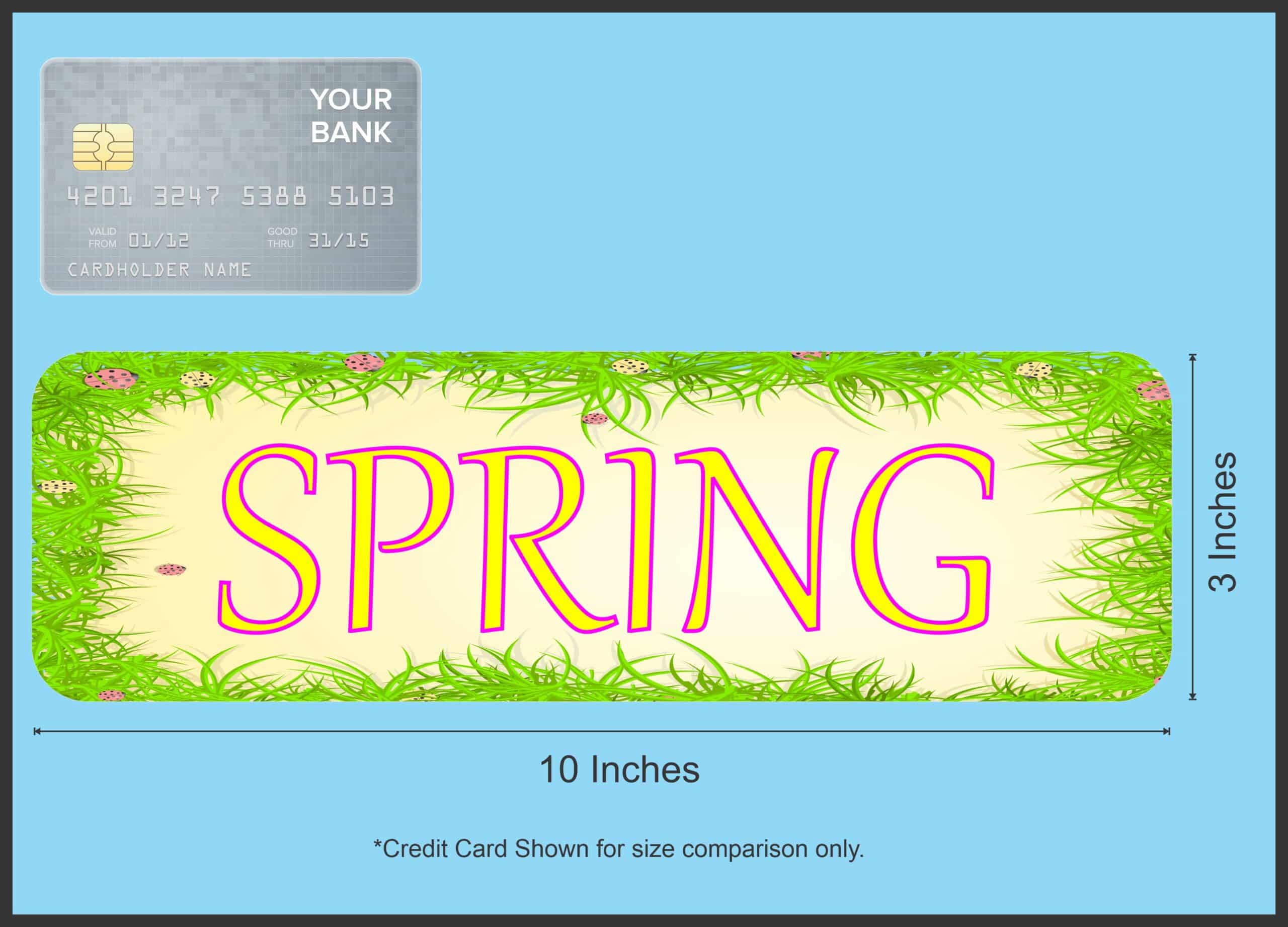 10in x 3in Spring Bumper Sticker Vinyl Truck Window Season Decal Stickers