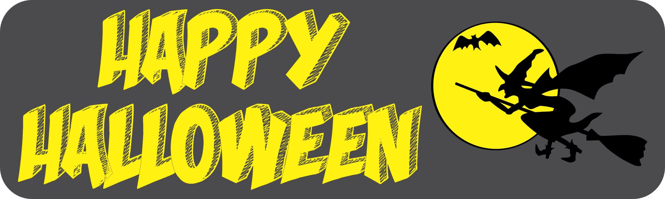 10in x 3in Happy Halloween Bumper Sticker Vinyl Truck Window Holiday Decal