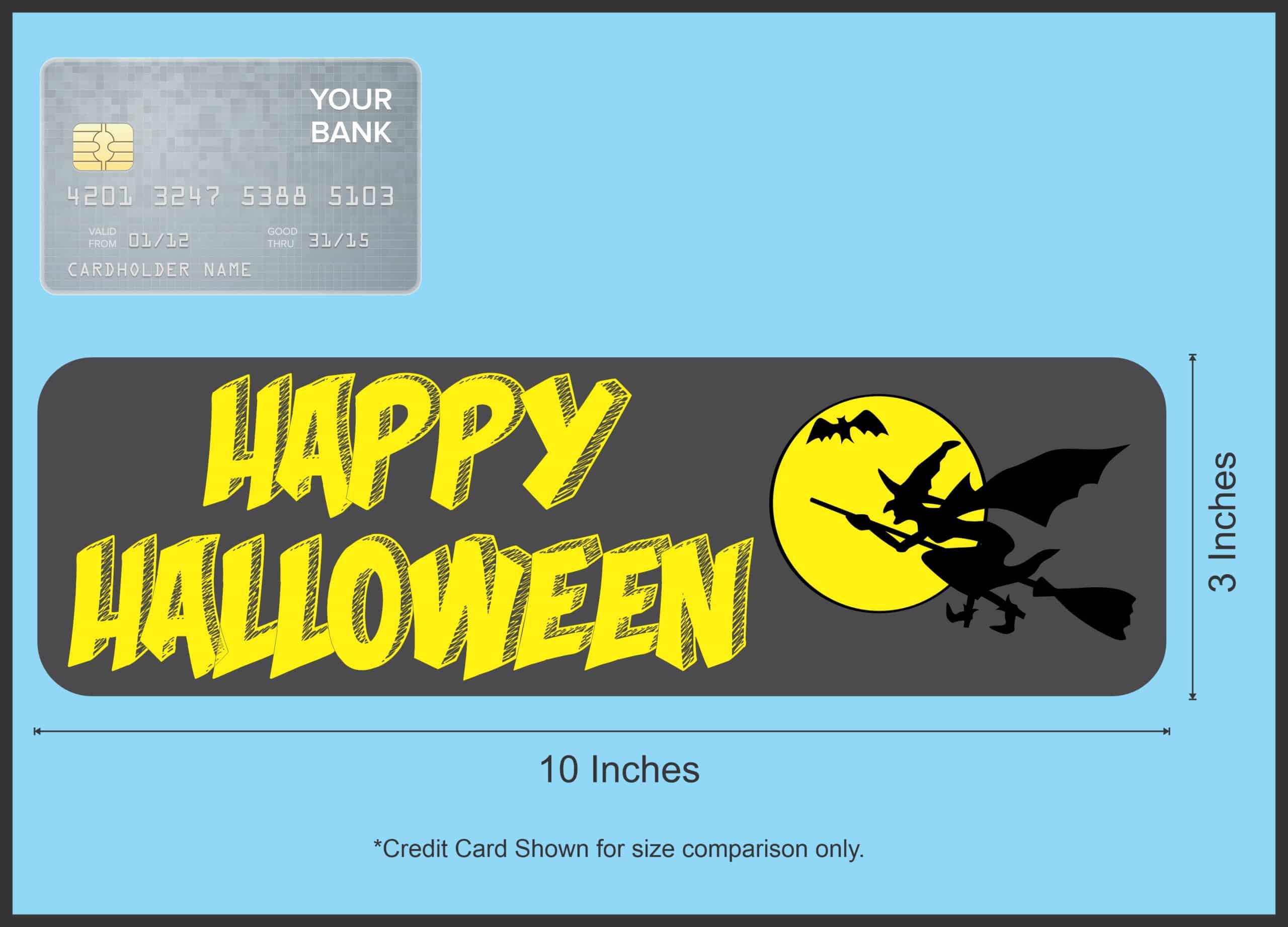 10in x 3in Happy Halloween Bumper Sticker Vinyl Truck Window Holiday Decal - Image 8