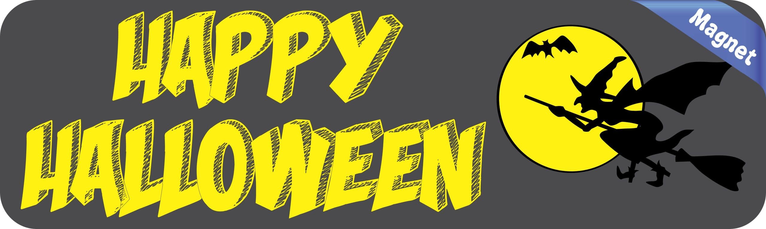 10in x 3in Happy Halloween Magnet Car Magnetic Truck Door Car Window Sign - Image 2