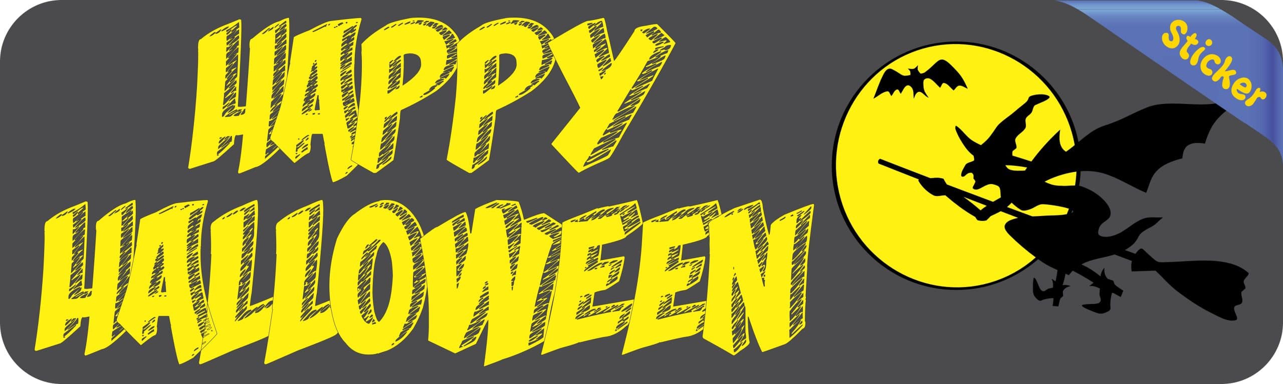 10in x 3in Happy Halloween Bumper Sticker Vinyl Truck Window Holiday Decal - Image 7