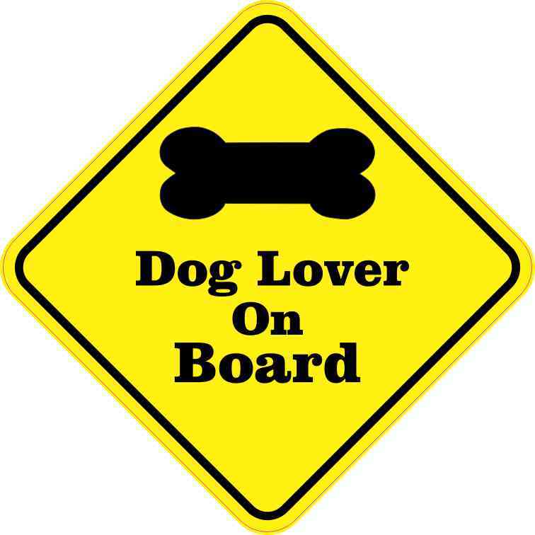 Dog Lover On Board Sticker