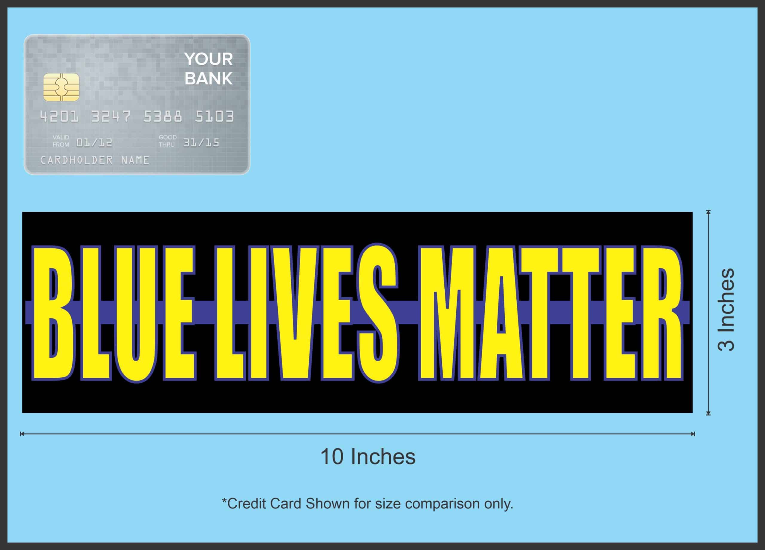StickerTalk Blue Lives Matter Magnet, 10 inches x 3 inches - Image 4
