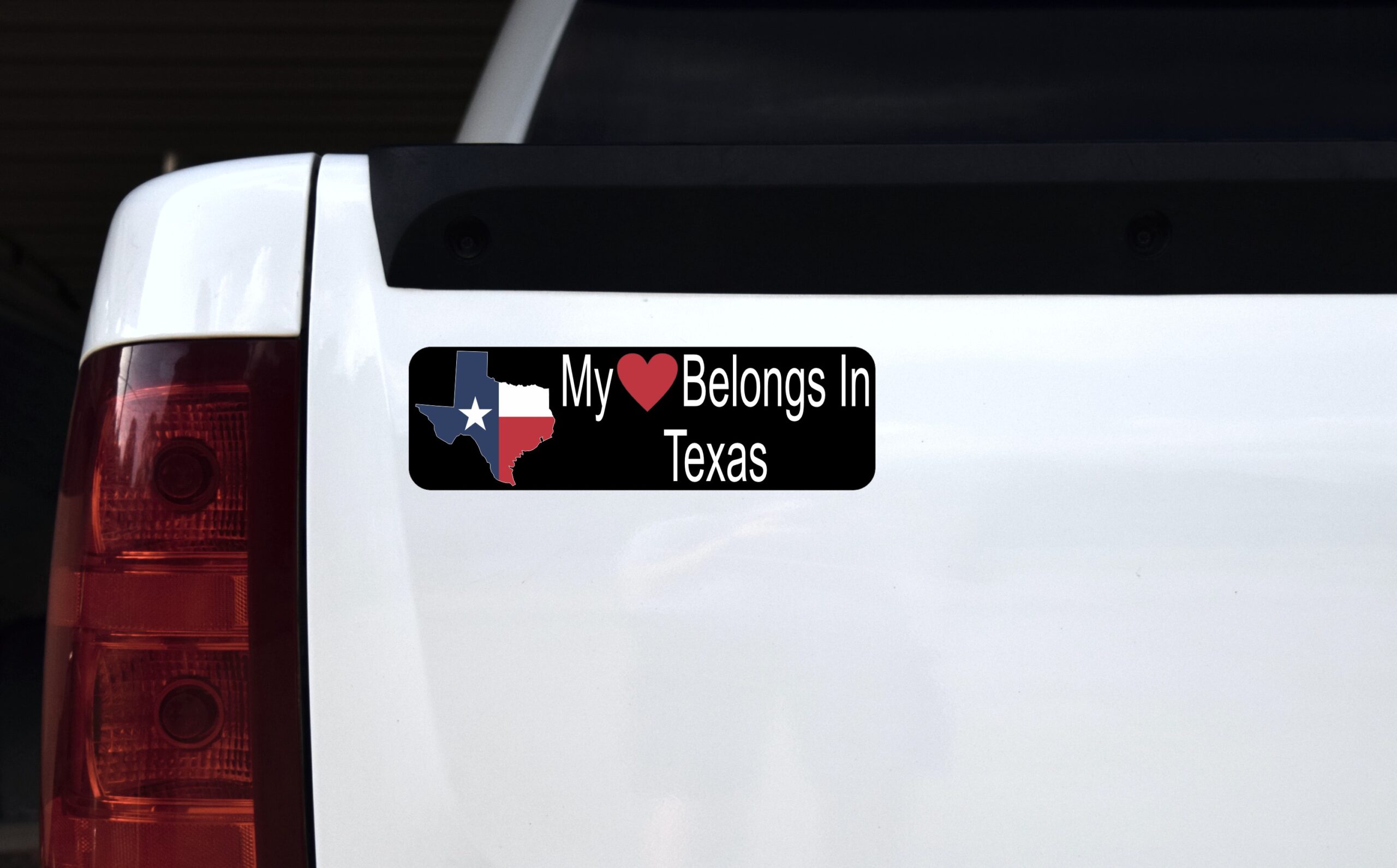 10in x 3in My Heart Belongs In Texas Magnet Magnetic Car Magnets State