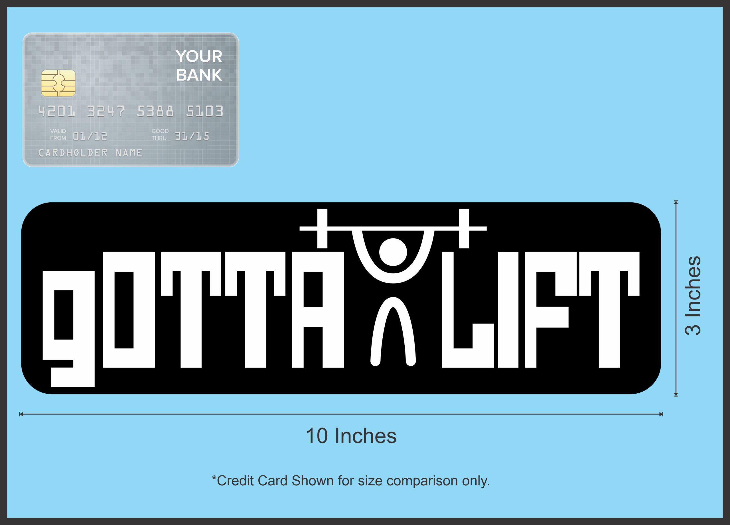 10in x 3in Gotta Lift Magnet Magnetic Lifting Sports Bumper Magnets