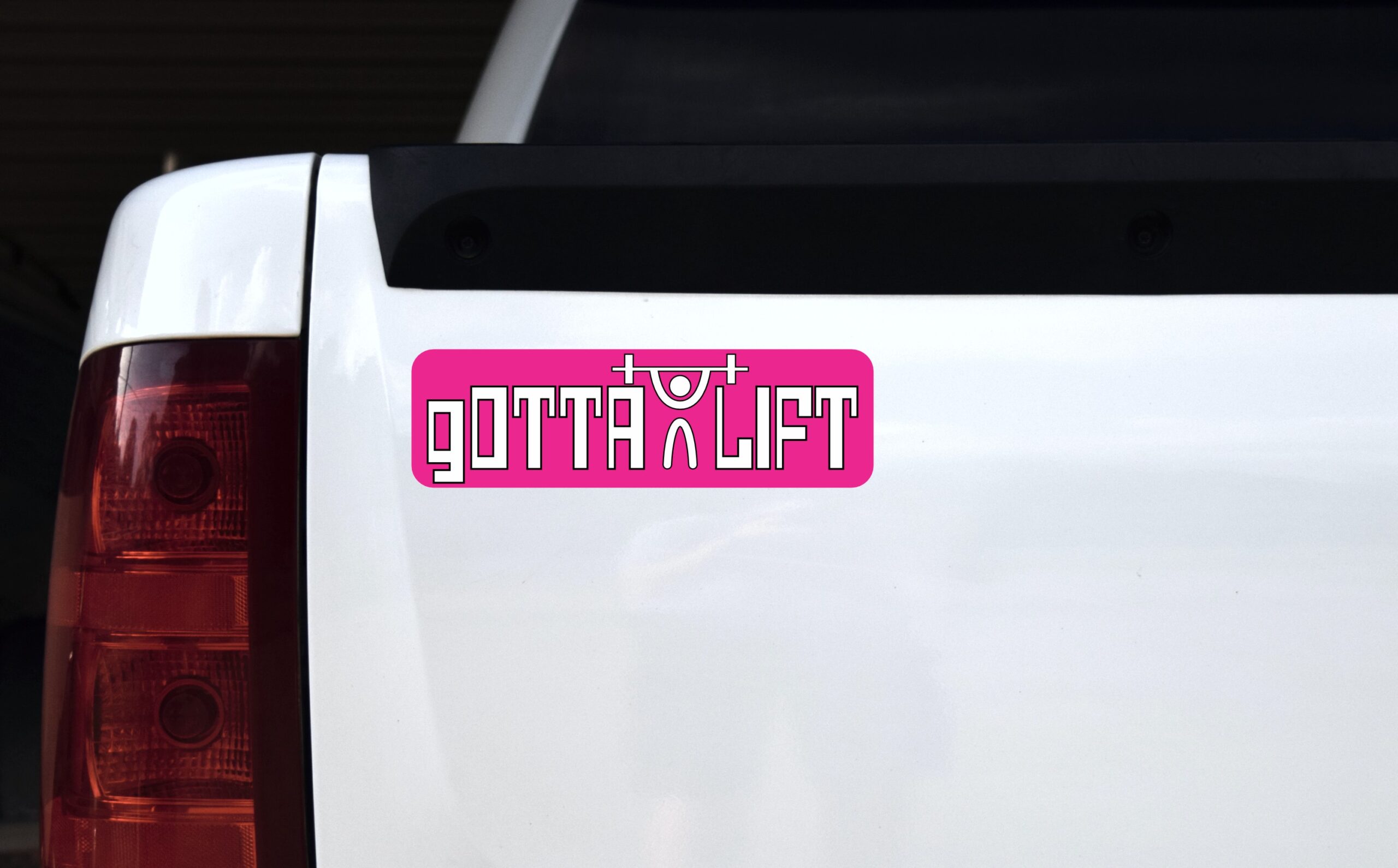 10in x 3in Pink Gotta Lift Magnet Magnetic Lifting Sports Bumper Magnets