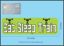 10in x 3in Eat Sleep Train Bumper Sticker Vinyl Vehicle Fitness Stickers