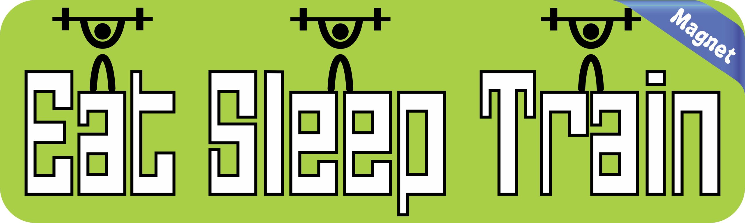 10in x 3in Eat Sleep Train Magnet Magnetic Fitness Vehicle Car Magnets