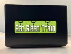 10in x 3in Eat Sleep Train Bumper Sticker Vinyl Vehicle Fitness Stickers