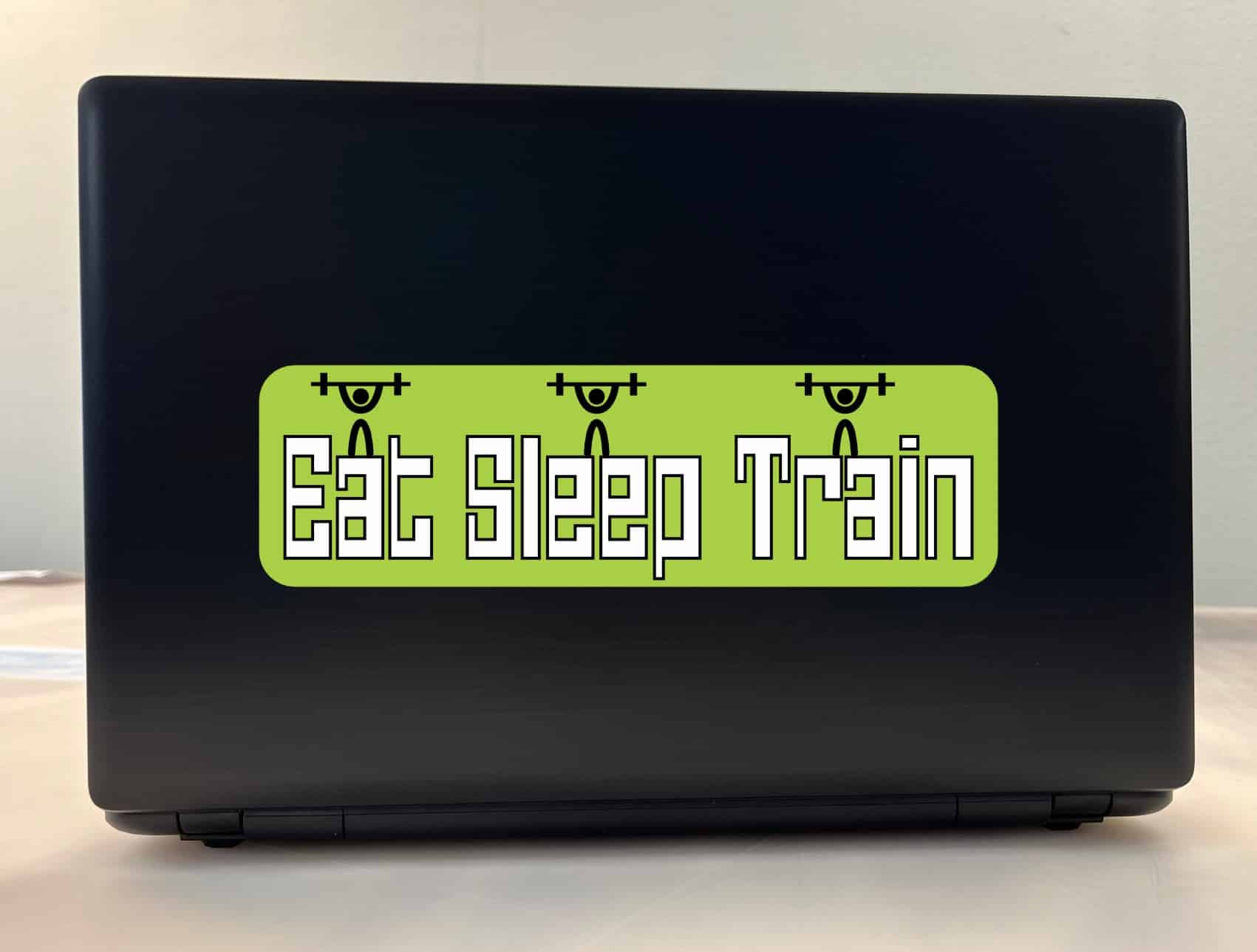 10in x 3in Eat Sleep Train Bumper Sticker Vinyl Vehicle Fitness Stickers