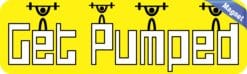 10in x 3in Yellow Get Pumped Magnet Magnetic Fitness Vehicle Car Magnets