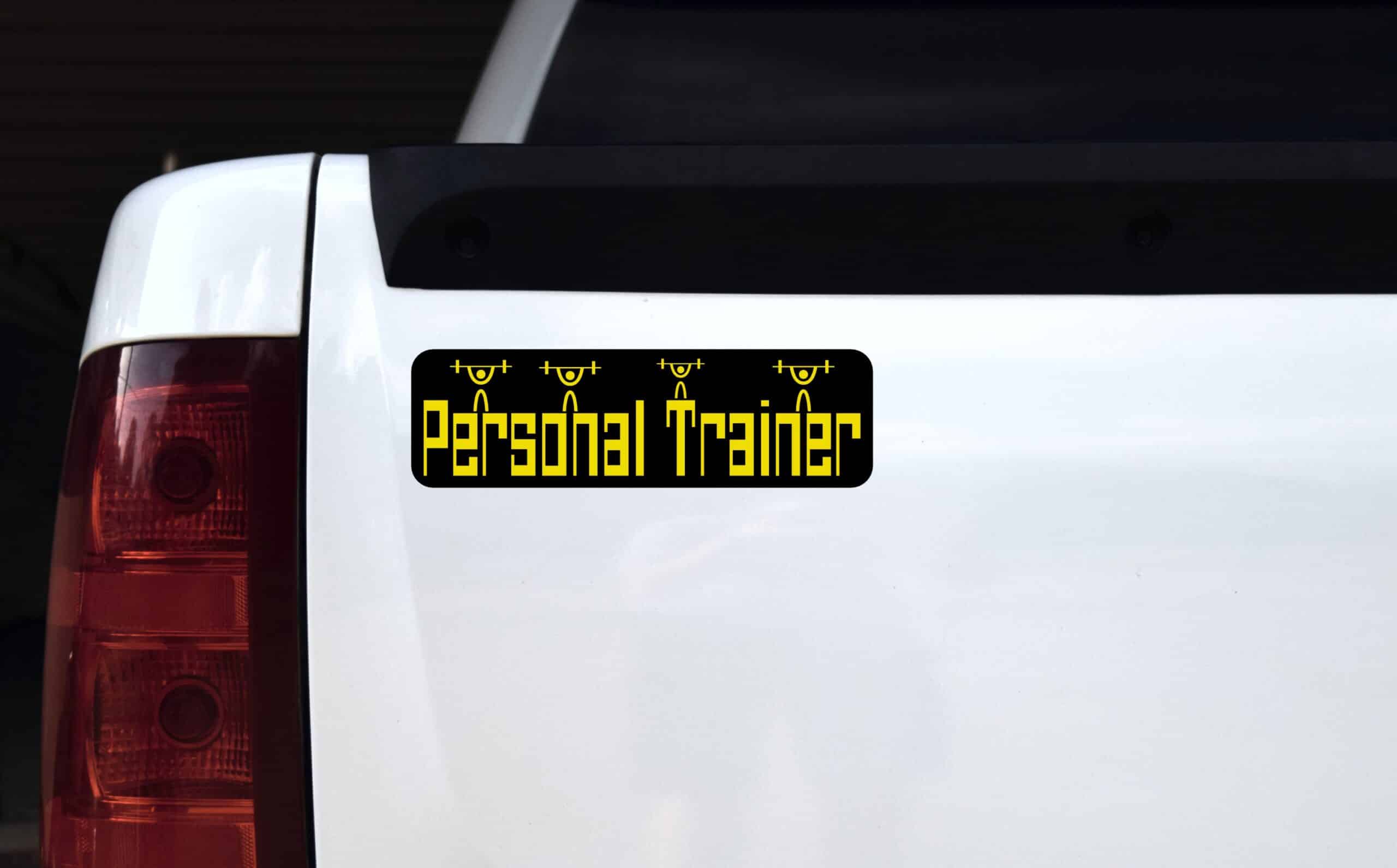 10in x 3in Personal Trainer Bumper Sticker Vinyl Vehicle Fitness Stickers