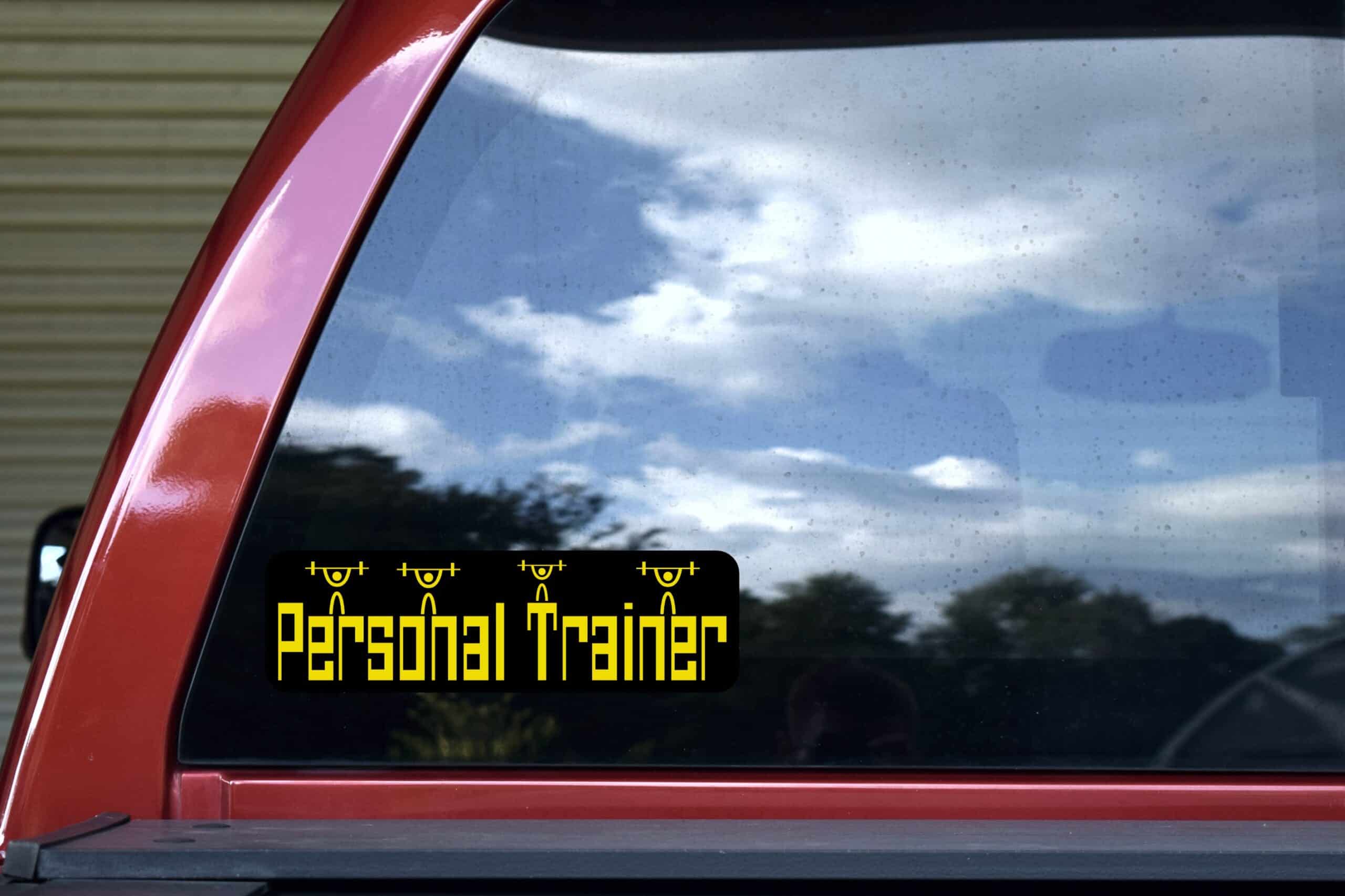 10in x 3in Personal Trainer Bumper Sticker Vinyl Vehicle Fitness Stickers