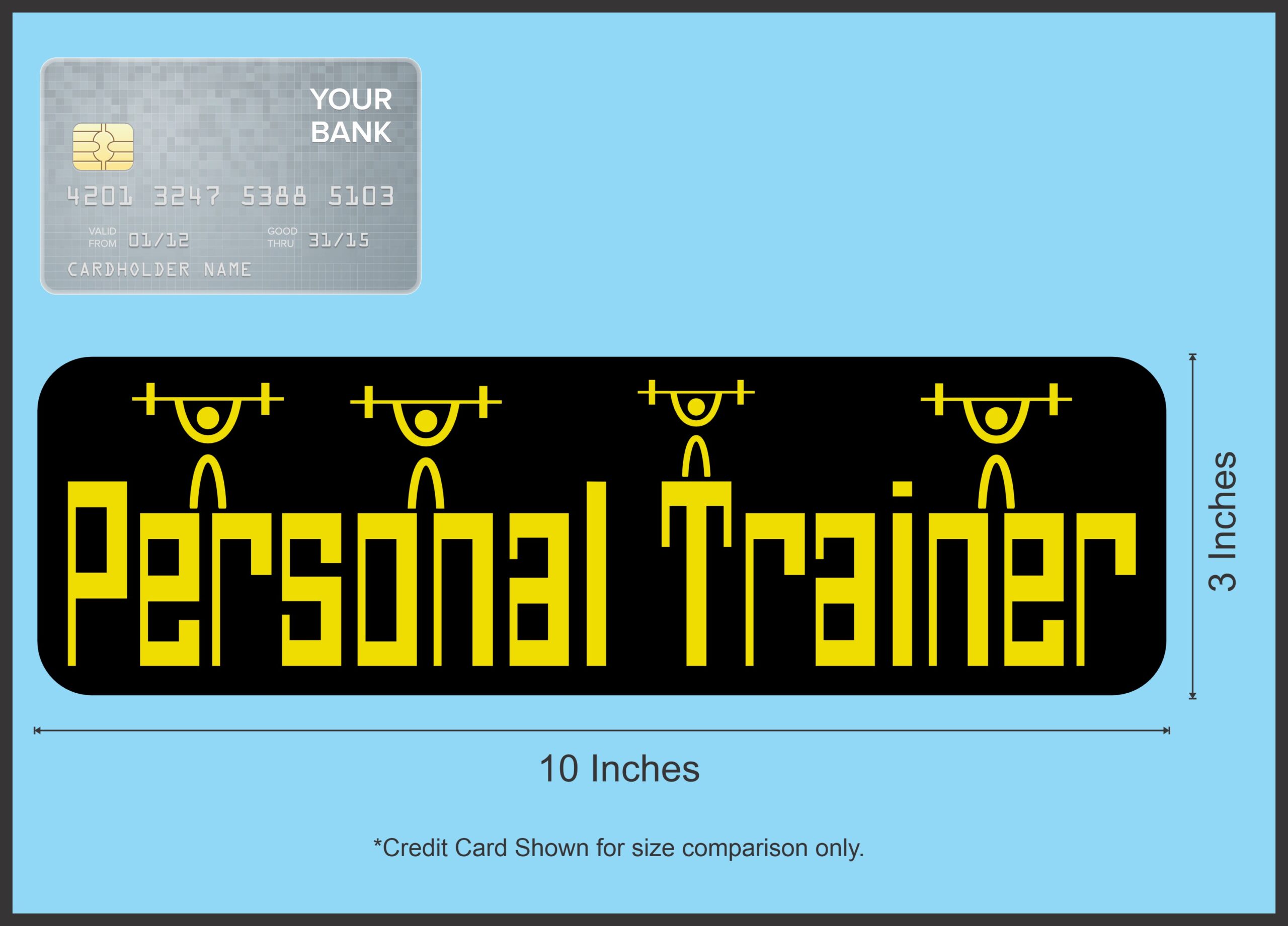 10in x 3in Personal Trainer Bumper Sticker Vinyl Vehicle Fitness Stickers