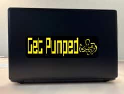 10in x 3in Get Pumped Bumper Sticker Vinyl Vehicle Fitness Decal Stickers