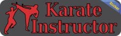 10in x 3in Karate Instructor Bumper Sticker Vinyl Vehicle Window Stickers