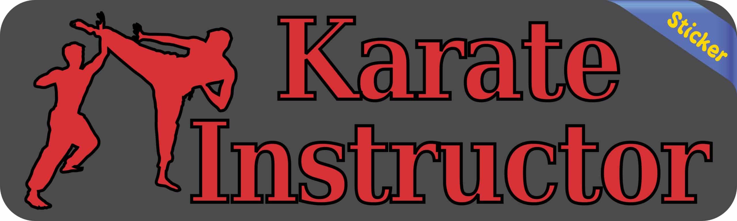 10in x 3in Karate Instructor Bumper Sticker Vinyl Vehicle Window Stickers