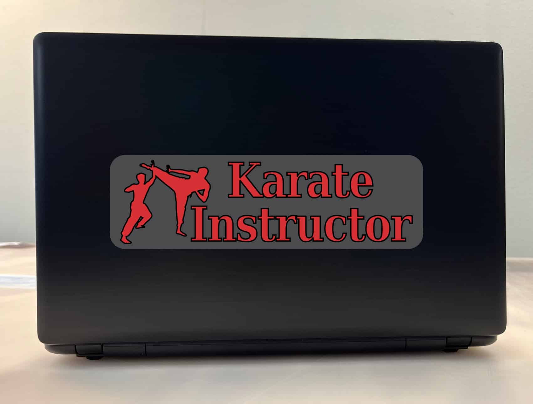 10in x 3in Karate Instructor Bumper Sticker Vinyl Vehicle Window Stickers
