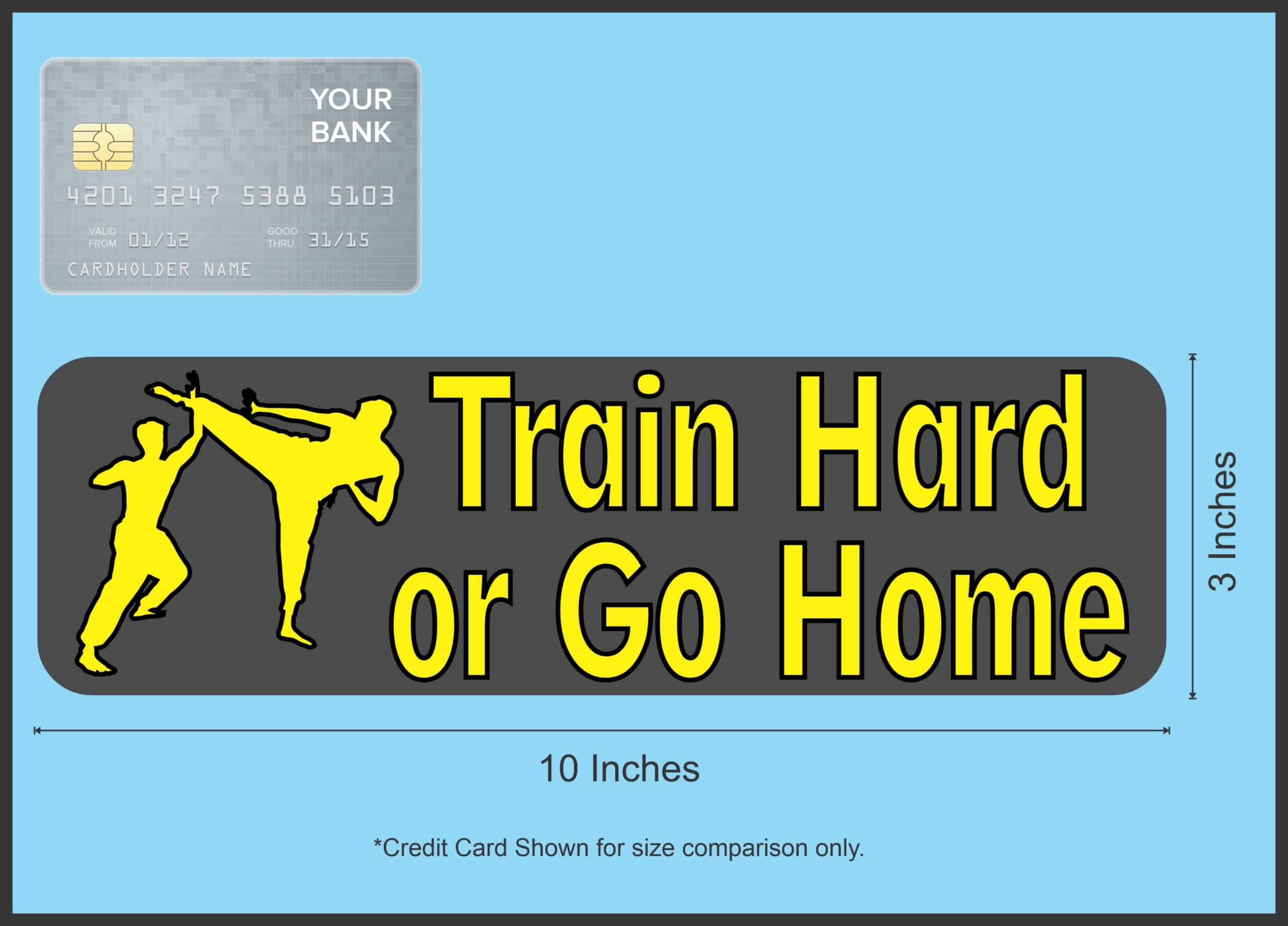 10in x 3in Train Hard or Go Home Bumper Sticker Vinyl Car Truck Stickers
