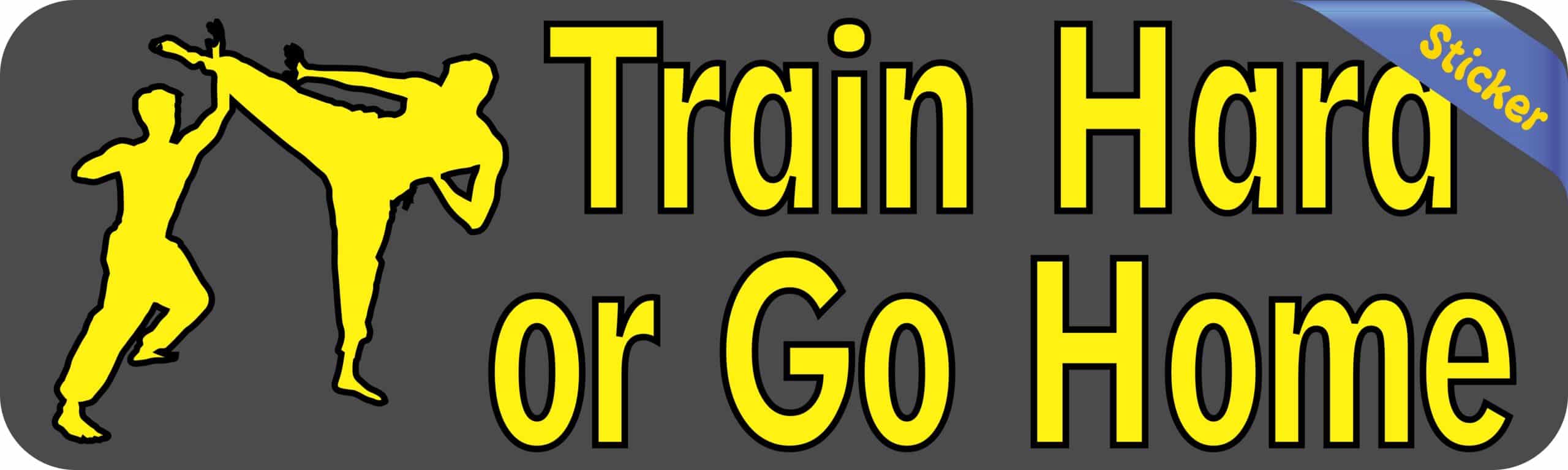 10in x 3in Train Hard or Go Home Bumper Sticker Vinyl Car Truck Stickers