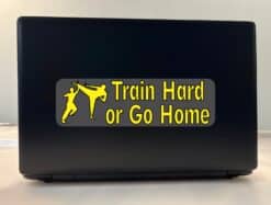 10in x 3in Train Hard or Go Home Bumper Sticker Vinyl Car Truck Stickers