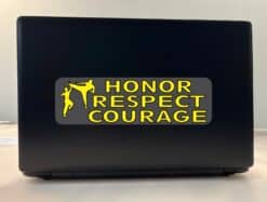 10in x 3in Honor Respect Courage Bumper Sticker Vinyl Vehicle Stickers
