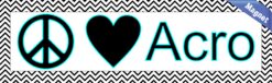 10in x 3in Peace Love Acro Magnet Car Door Magnetic Truck Sign Magnets