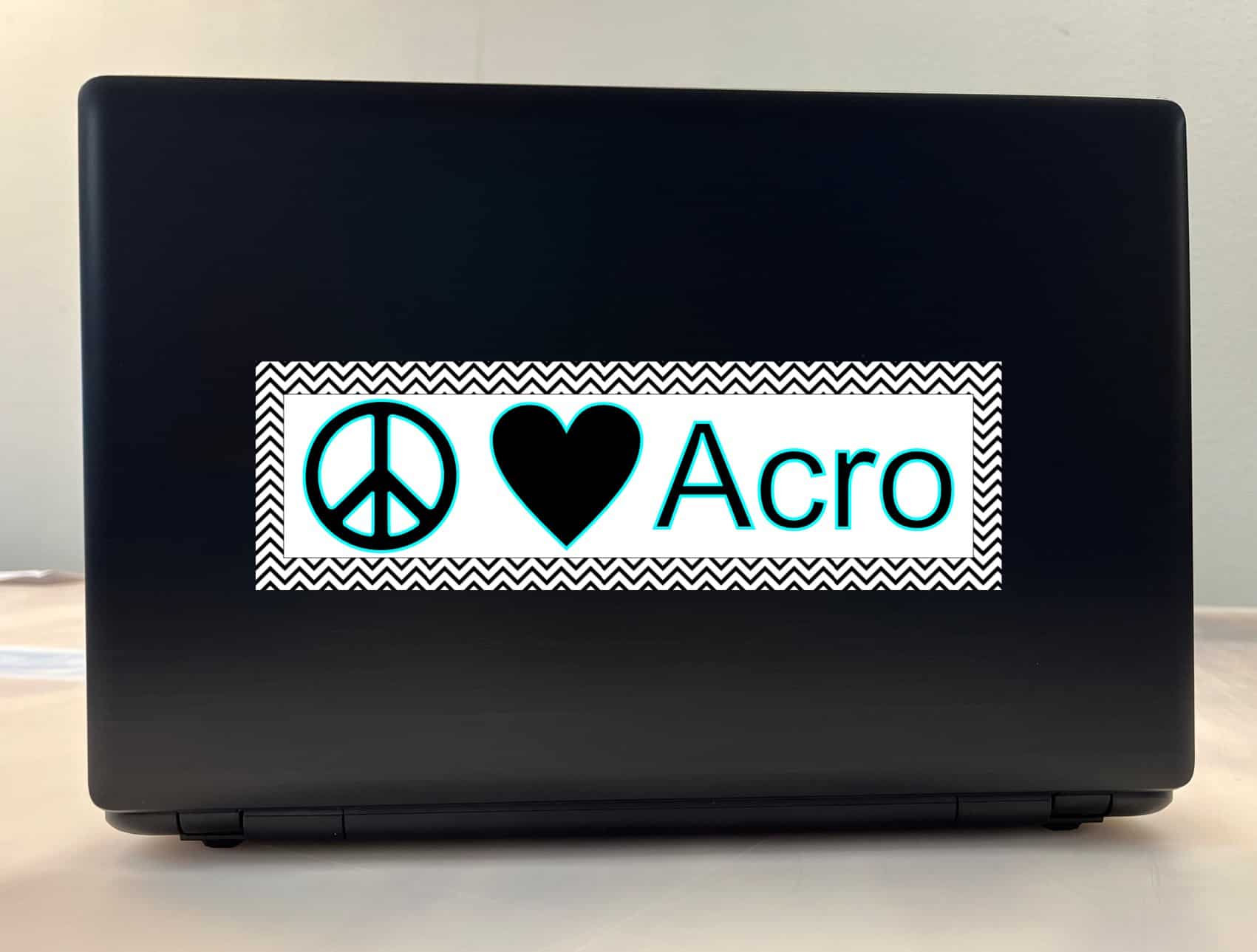 10in x 3in Peace Love Acro Bumper Sticker Vinyl Truck Window Car Stickers