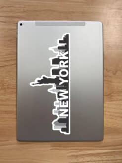 10in x 4in New York Skyline Bumper Sticker Vinyl Vehicle Travel
