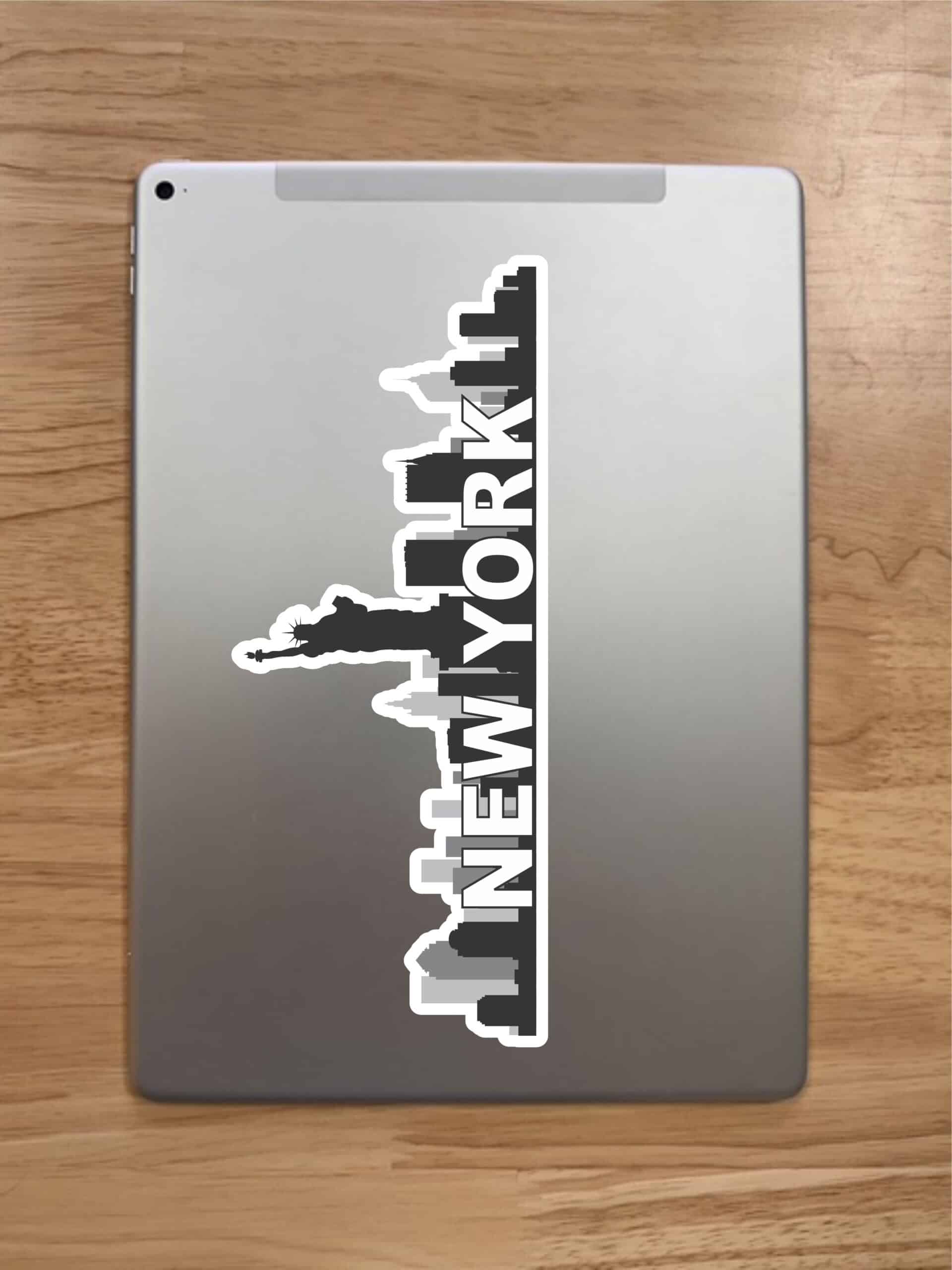10in x 4in New York Skyline Bumper Sticker Vinyl Vehicle Travel