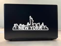 10in x 4in New York Skyline Bumper Sticker Vinyl Vehicle Travel