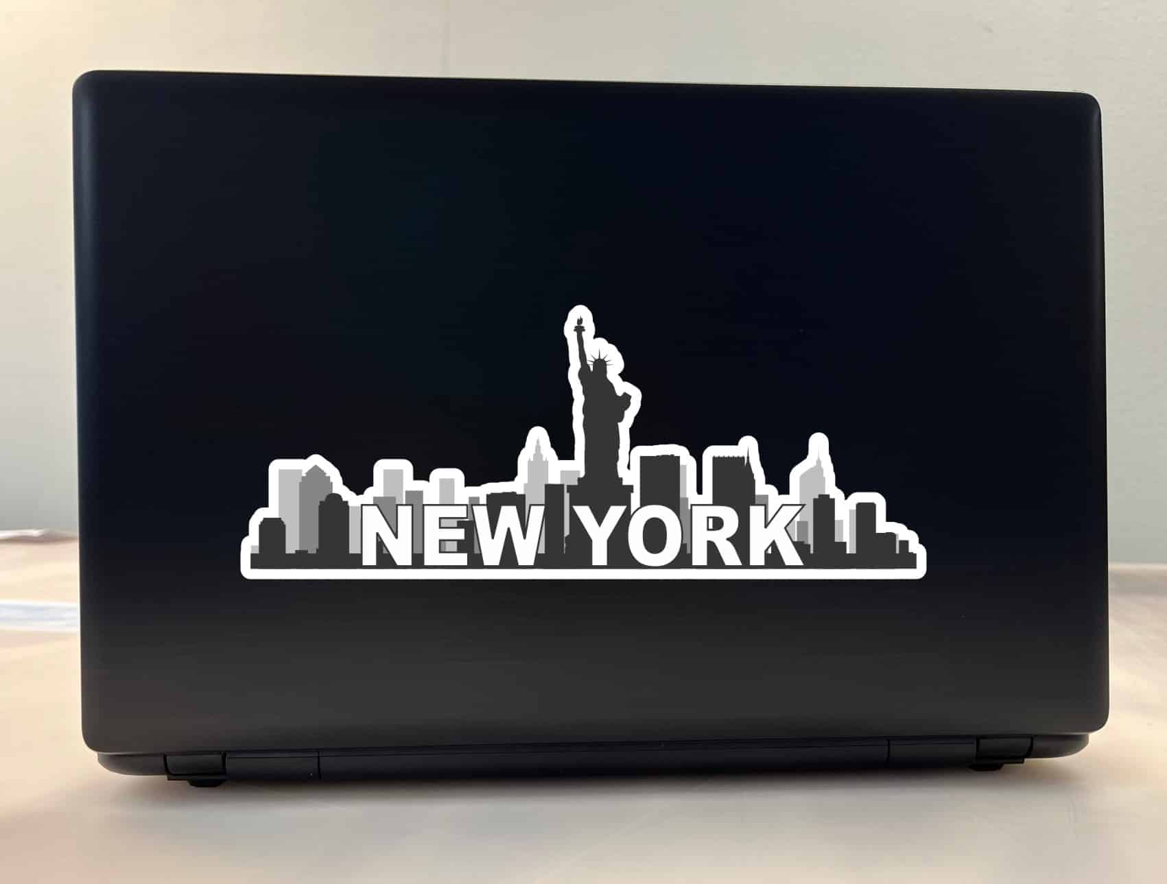 10in x 4in New York Skyline Bumper Sticker Vinyl Vehicle Travel