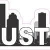10in x 2.5in Houston Skyline Bumper Sticker Vinyl Vehicle Travel Stickers