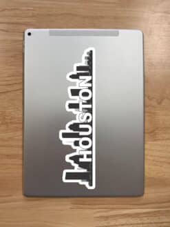 10in x 2.5in Houston Skyline Bumper Sticker Vinyl Vehicle Travel Stickers