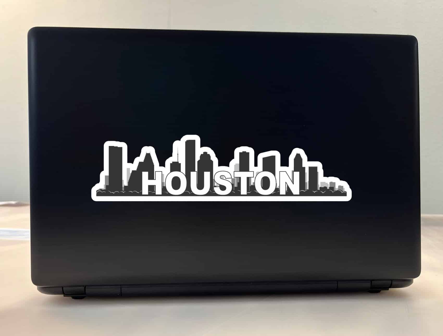 10in x 2.5in Houston Skyline Bumper Sticker Vinyl Vehicle Travel Stickers