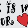 10in x 3in Home Is Where Your Heart Is Bumper Sticker Vinyl Vehicle Stickers