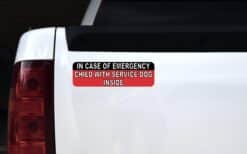10in x 3in In Case Of Emergency Child With Service Dog Inside Magnet