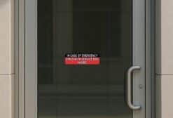 10in x 3in In Case Of Emergency Child With Service Dog Inside Sticker Sign