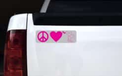 10in x 3in Peace Love Woof Magnet Magnetic Car Truck Vehicle Bumper Magnets